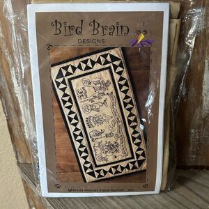 Witches Hooray Quilted Table Runner Pattern Bird Brain Ideas New Includes Fabric